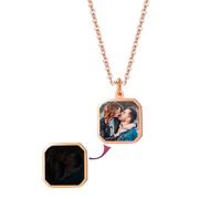 Custom Photo Magic Necklace with Hidden Picture, Temperature Sensing Color Changing - Personalised Picture Necklace for Women & Men - Perfect Christmas or Birthday Gift