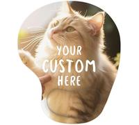 Custom Photo Mouse Pad with Wrist Support, Personalised Mouse Mat with Photo Logo Text, Customised Mouse Pad Computer Desk Pad, Ergonomic Mousepad for Office Home Gaming Computer Laptop (Style 1)