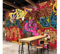 Custom Photo Mural Wallpaper Papel De Parede 3D Abstract Graffiti Art Large Wall Painting Living Room Bedroom Brick Wall Murals-200cmx140cm(78.7x55.1inch)