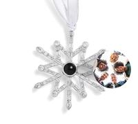 Custom Photo Ornament for Christmas Tree Personalised Decoration with Picture Inside Hanging Nordic Snowflake Projection Pendant 2025 New Home Decor for Xmas Party Memorial Gifts for Family