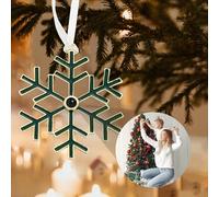 Custom Photo Ornament for Christmas Tree，Personalised Photo Christmas Ornaments with 3D Snowflake Projections,Snowflake Projection Pendant,Christmas Ornament Decoration Gifts for Family/Couple/Friend
