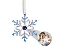 Custom Photo Ornament for Christmas Tree，Personalised Photo Christmas Ornaments with 3D Snowflake Projections,Snowflake Projection Pendant,Christmas Ornament Decoration Gifts for Family/Couple/Friend