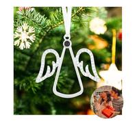 Custom Photo Ornament for Christmas Tree,Personalised Star Photo Projection Ornament,Personalised Decoration with Picture Inside Hanging Angel Projection Pendant for Couple/Family/Friends/Pet Lover