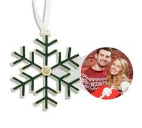 Custom Photo Ornament for Christmas Tree,Personalized Christmas Hanging Snowflake Projection Pendant with Picture Inside,Snowflake Photo Ornament,Memorial Decoration Gifts for Family/Friends/Couples