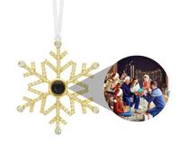 Custom Photo Ornament for Christmas Tree,Personalized Christmas Hanging Snowflake Projection Pendant with Picture Inside,Snowflake Photo Ornament,Memorial Decoration Gifts for Family/Friends/Couples