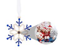 Custom Photo Ornament for Christmas Tree Personalized Decoration with Picture Inside Hanging Snowflake Projection Pendant 2024 New Home Decor for Xmas Party Memorial Gifts