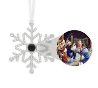 Custom Photo Ornament for Christmas Tree,Personalized Hanging Snowflake Projection Pendant with Picture Inside,Custom Hanging Projection Pendants for Xmas Party Gifts