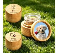 Custom Photo Pet Urns with Text Personalized Wooden Pet Cremation Box for Dog Cat Customizable Picture Wood Pet Memorial Keepsake Urn Box for Ashes Sympathy Gift (Pet Small Urns - 2)
