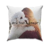 Custom Photo Pillow, Personalized with Any Text & Image, Single & Double-Sided Prints Cushion Covers, DIY Photo Pillow Cover for Family Friends Couple Birthday