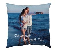 Custom Photo Pillowcase,Personalized Gift with Your Images, Text, Pets, Couples,Family Photos DIY Design Pillow Cover | Double or Single Sided Photo Pillow,Cushion Slip Unique Present