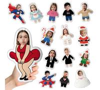 Custom Photo Pillows, Personalized Photo Funny Cushions, Custom Face-Shaped Plush Pillows, Personalized Birthday Valentine's Day Gifts for Boyfriend Girlfriend Distinctive Wedding Memorial Presents