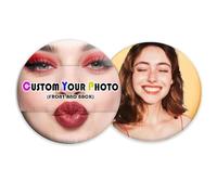 Custom Photo Powder Puff,Personalised Setting Powder Puff With Your Face Text,Funny Foundation Puff Gift For Women,Wet & Dry Makeupfor Liquid Foundation, Loose Powder