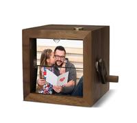 Custom Photo Spin Box for Men - Personalised Flip Frame for Dad or Grandad, Excellent Christmas or Father’s Day Gift