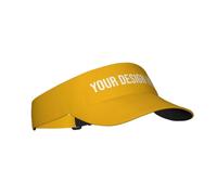 Custom Photo Sports Sun Visor Cap Hats Personalised Baseball Cap Men's Visors Customized Women's Visors Design Your Own Text Logo Adjustable Golf Tennis Visor Hats for Men Women Yellow