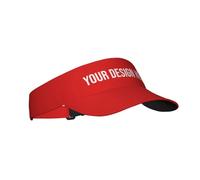 Custom Photo Sports Sun Visor Cap Hats Personalised Baseball Cap Men's Visors Customized Women's Visors Design Your Own Text Logo Adjustable Golf Tennis Visor Hats for Men Women Red