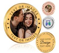 Custom Photo Text Challenge Coin Bulk Personalized Memorial Pocket Token Decision Coins Engraved Customized Gift for Coworker Appreciation Anniversary Graduation Wedding Couple 10
