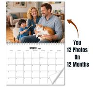 Custom Photo Wall Calendar 2026 for Home & Office - Print Your 13 Memories,Make Your Own Personalized Calendar 2026 - Customized photo Gift