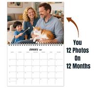 Custom Photo Wall Calendar 2027 for Home & Office - Print Your 13 Memories,Make Your Own Personalized Calendar 2027 - Customized photo Gift