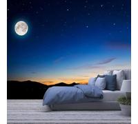 Custom Photo Wallpapers 3D Mountains Moon Landscape 416(W) X254(H) Cm Wall Paper Murals Living Room Tv Sofa Bedroom Study Decor Peel and Stick Wall Photo Wall Posters Self-Adhesive Wal-7219812