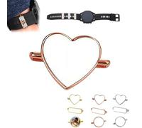 Custom Photo Watch Band Charm,Personalized Magic Band Locks with Photo,Personalized Picture Watch Accessories for Women Men,Round, Heart, Square Shapes with 3 Colors Available (Rose Gold Rectangular)