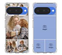 Custom Photos Case for Google Pixel 10, Design Your Own Personalized Pictures Collage Phone Case, Customized Gift for Family Friends, Slim Soft TPU Thin Cover with Airbags, Transparent Clear