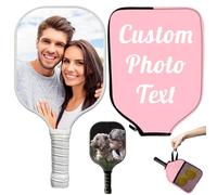 Custom Pickleball Paddle with Photo Text Logo Bulk Personalised Pickleball Paddles Cover for Beginner Professional Gifts for Women Men Youth