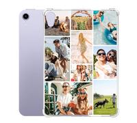 Custom Picture Case for iPad Mini 7 A17 Pro/2021 Mini 6 8.3 Inch Personalized Collage Photo Text Name Tablet Cover Lightweight Soft TPU Slim Anti-Scratch Shockproof Impact Resistant Transparent Clear