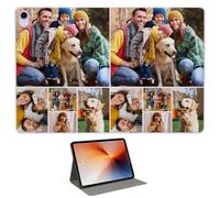 Custom Picture Case for iPad Mini 7 A17 Pro, for iPad Mini 7th/6th Gen 2024/2021 8.3 Inch Personalized Multiple Photo Collage Cover PU Leather Flip Folio Stand Shell with Soft TPU Back Auto Sleep/Wake