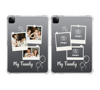 Custom Picture Case for iPad Pro 11 Inch 3rd Generation 2021 A2459 A2301 A2460 A2377, Customized Collage Multiple Photos, Personalized Thin Soft TPU Tablet Protective Cover, Transparent Clear