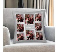 Custom Picture Cushion Cover Personalized Throw Pillow with Name/Text, for Friends, Family, Couples - Christmas, Anniversary, Birthday