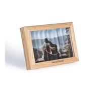Custom Picture Frames - Personalized Picture Frame in Brown - Custom Photo Gifts for Dad, Mom, Grandpa, or Papa - Two 5x7in Photos with Free Engraving - Keepsake for Family Memories
