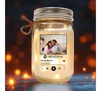 Custom Picture Jar Light - Personalized Memorial Light for Mom Dad Grandma - Thoughtful Gift for Birthday, Mother's Day or Tribute to Lost Loved Ones