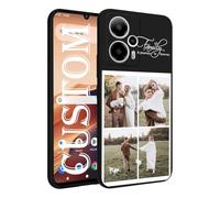 Custom Picture Phone Case for At&t Motivate Pro 2 5G, Personalized Phone Cases, Customized Photo Black Liquid Silicone Soft Gel Rubber Cover for Birthday Xmas Friends Family Wife Husband Child