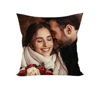 Custom Pillow Case, Personalised Pillow with photo, Design on Pillow 45x45cm Custom Cushion Cover for Couple Kid Mother Gift idea for Birthday, Wedding and Special Moments Valentine'S Day