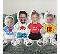 Custom Pillow, Personalised Cushions with Photo,Add Your Text or Picture Face Design on Pillow,Personalised gifts for Birthday, Couple, Parents, Friends,Anniversaries,Photo Cushions Personalised (B)
