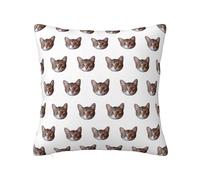 Custom Pillows personalised cushions with photo pillow protectors with Optional Inserts,Add face photo Cushion with Zipper cushion funny Gifts for Dog,cat lovers,men pet memorial gifts Christmas