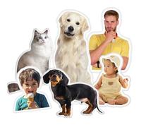 Custom Pillows Pet Shaped and Person Shaped, 10/20/30/40cm Personalised Funny Cat Dog shaped pillow with Your Own Photo,Decorative Cushion Customised Gifts for Birthday, Couple, Friends