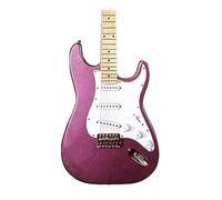 Custom Pink Silver Particle Color Electric Guitar Solid Body Maple Fretboard White PickGuard Customized
