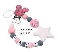 Custom Pink White Star Flower Dummy Clip