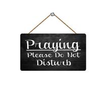 Custom 'Please Do Not Disturb' Hanging Wooden Door Sign - 12x6 inches