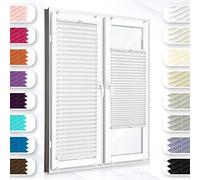 Custom Pleated Blinds NO DRILLING - Made to Measure 18 Colours - Easy Installation - Concept Crystal (Height from 150 cm to 230 cm)