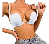 Custom Plus Size Push Up Hide Back Side Fat Sculpting Uplift Seamless Women Body Shaping Bra Body Shapewear with Bra Yoga Top for Women with Bra (White, 75B)