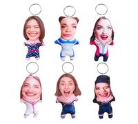 Custom Plush Photo Keychain, Personalised Gag Gift, Custom Ugly Pillow, 3D Double-Sided Body Shape Pillow, No White Edges Cute Keychain for Backpacks Charm, Prank Gifts Birthday White Elephant Gifts