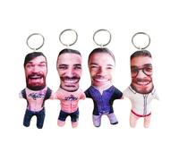 Custom Plush Photo Keychain, Personalised Gag Gift, Custom Ugly Pillow, 3D Double-Sided Body Shape Pillow, No White Edges Cute Keychain for Backpacks Charm, Prank Gifts Birthday White Elephant Gifts