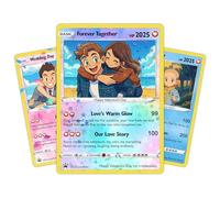 Custom Poke Card Animated Style Personalised Trainer or Character Card Photo Text Name Inspired Keepsake Wedding Birthday Gift