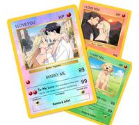 Custom Poke Card Personalised Poke Cards with Photo Customised Gifts for Wedding Couples Birthday Anniversary Father Mother Day Pet Cards