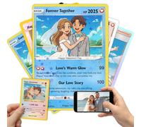 Custom Pokemon Cards Personalised Trading Cards Maker Customised Animated Couple Anniversary Card for Valentines Fathers Day,Laser Pokemon Card