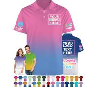 Custom Polo Shirt Design Your Own Personalized with Text Name Logo Golf Jersey for Men Women Short Sleeve Customized Print
