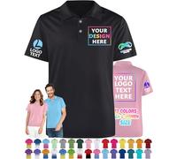 Custom Polo Shirt Design Your Own Personalized with Text Name Logo Golf Jersey for Men Women Short Sleeve Customized Print