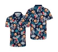 Custom Polo Shirts with Face Photo Golf Shirt Design Your Own Personalized Hawaiian Short Sleeve Performance (UK, Alpha, M, Regular, Regular, #4)